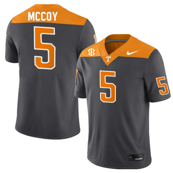 Men #5 Bru McCoy Tennessee Volunteers College Football Jerseys Stitched-Anthracite